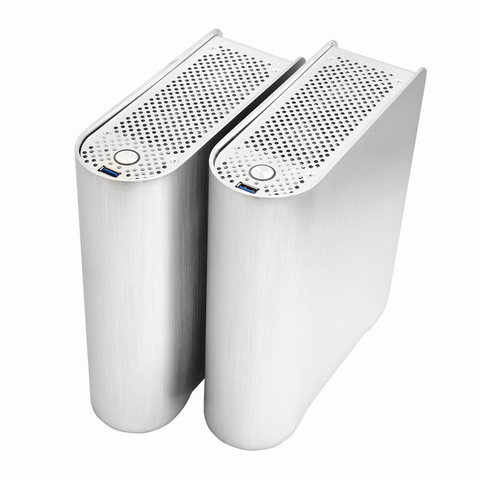 Book Size USB 3.0 Aluminum Alloy ITX Computer Case With Fan Extend Cable  Mini Table HTPC PC Case For M-ATX MINI-ITX Motherboard ► Photo 1/6