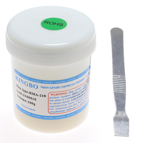 KINGBO RMA 218 100g Lead-Free BGA Solder Flux Paste For SMT Reballing Soldering Welding Repair No Clean + ESD scraper ► Photo 1/2