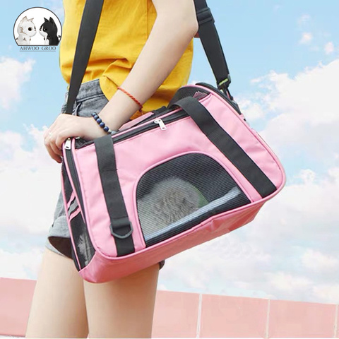 Dog Bags Portable Dog Carrier Bag Mesh Breathable Carrier Bags for Small Dogs Foldable Cats Handbag Travel Pet Bag Transport Bag ► Photo 1/6