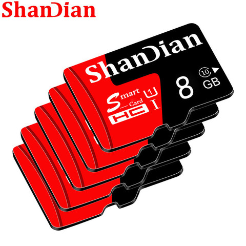 SHANDIAN Blue Memory Card 64GB 32GB 16GB 8GB 4GB Smart tf card free shipping High speed Class 10 TF Card for phones/camera ► Photo 1/6