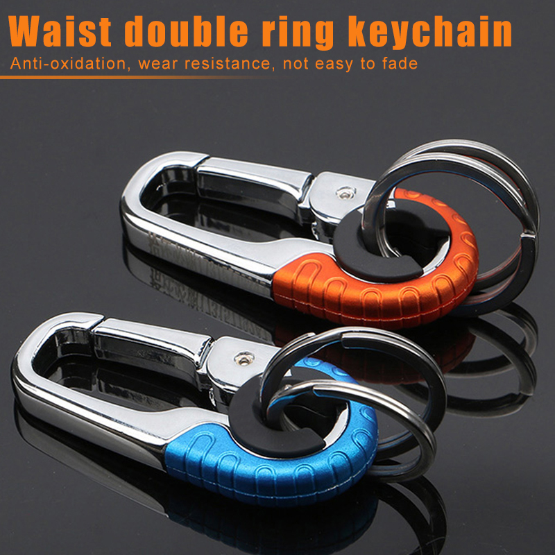 Steel Buckle Carabiner Keychain Key Ring Hook Lock Outdoor Climbing ~ 