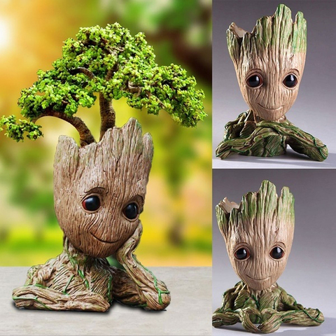 The Avenger Action Figures Guardians Galaxy Flower pot Baby Flowers pot Grooting Toy Figures Garden Flower Planter Pot For Kids ► Photo 1/6