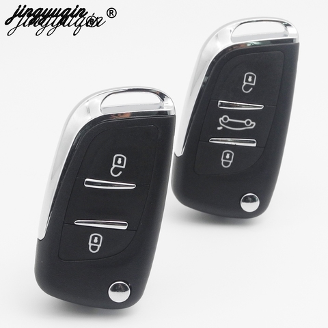 jingyuqin Modified Flip Remote Key Shell 3 BTN For Peugeot 406 407 408 308 307 207 Remote Fob Case Ce0536 ► Photo 1/6