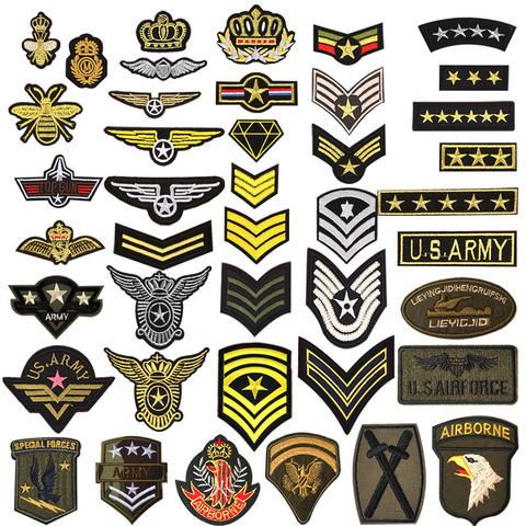 U S ARMY EMBLEM TOP GUN Military Iron On Patch Embroidered Applique Sewing Clothes Stickers Garment Accessories Badges Patches ► Photo 1/6