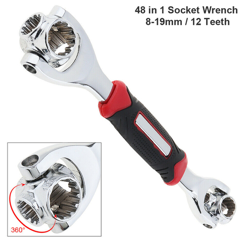 1 Set 48 in 1 360 Degree Multi-functional Wrench Metric Handy Adjustable Socket Spanner Furniture Car Repair Hand Tool ► Photo 1/3