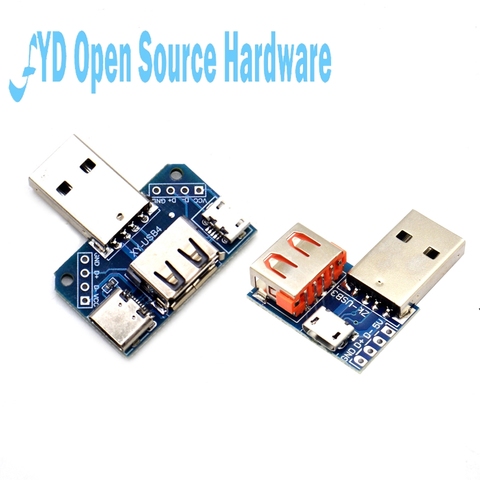 USB Connector to Type-c Micro USB Female USB 2.54-4P transfer test board USB adapter plate XY-USB4 ► Photo 1/6