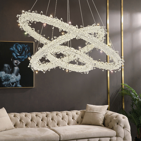 Nordic Led Chandeliers For Dining Room Living room Creative Crystal Ceiling Chandelier Lighting Hanglamp Loft Lamp lampara techo ► Photo 1/6