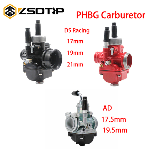 ZSDTRP Black Red Racing PHBG Carburetor Carb 17mm 19mm 21mm Dellorto  Replica Puch Zuma fit for 50cc 70cc 90cc Motor JOG50 DIO90 - AliExpress