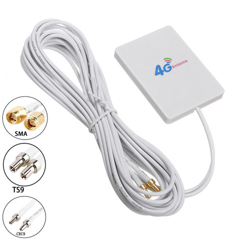 JX Antenna 3G 4G LTE Router Modem Aerial External Antenna Dual SMA TS9 CRC9 Connector ► Photo 1/6