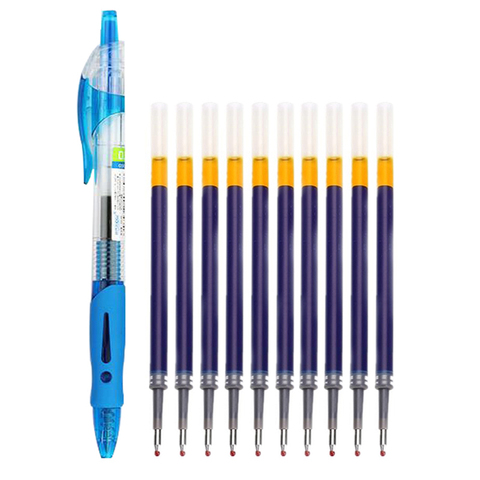 11 PCS/lot 0.5mm Press Gel Pen Refill Set Black Blue Red Ink Maker Pens School Office Student Exam Writing Stationery Supply ► Photo 1/6