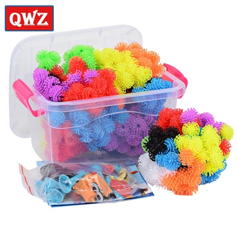 QWZ 400pcs Thorn Ball DIY Assembling Toys Magic Puffer Ball Children Creative Building Blocks Squeezed Educational Handmade Toy ► Photo 1/2