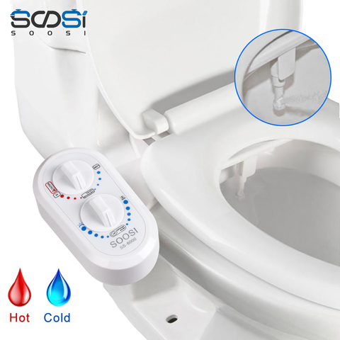 Bidet Attachment Non-Electric Toilet Bidet Seat Self-Cleaning Nozzle-Fresh Water Bidet Sprayer Mechanical Ass Washing SOOSI 8000 ► Photo 1/1