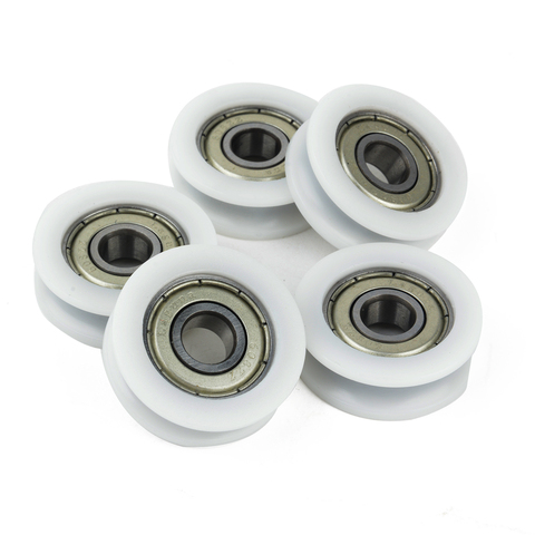 5pcs New U Groove Ball Bearing Nylon Plastic Embedded 608 Guide Pulley 8*30*10mm ► Photo 1/5