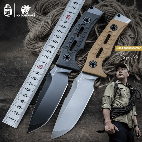 HX OUTDOORS Rock X Wilderness Survival Knife D2 Steel Field Survival Saber Self-defense Military Knife Portable Knife ► Photo 1/6