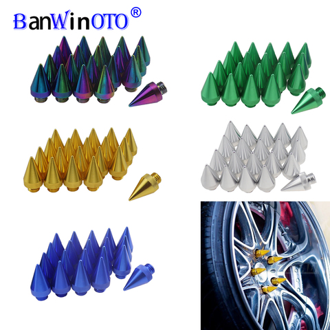 12x1.5 Universal Aluminum Extended Tuner Wheels Spikes Spear Rims Lug Nuts Racing JDM Style Car Styling Tunning 20pcs/set ► Photo 1/6