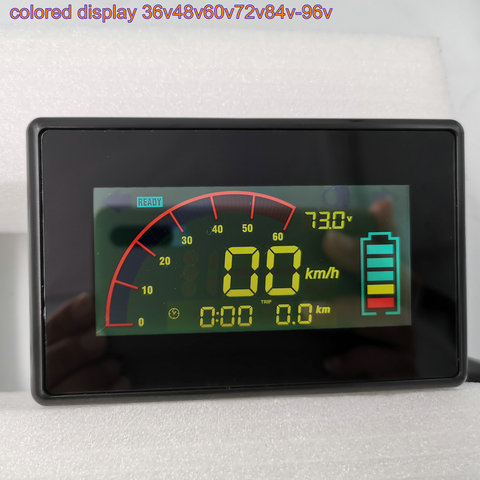 electric scooter speedometer LCD display 36v48v60v72v84v96v with speed battery level indicator turning signal light blue colored ► Photo 1/6