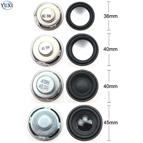 YuXi 2pcs 4R 3W Speaker Horn Diameter 36mm 40mm / 4cm 45mm Amplifier Rubber Gasket Loudspeaker Trumpet Buzzer Ringer 4 ohms ► Photo 1/5