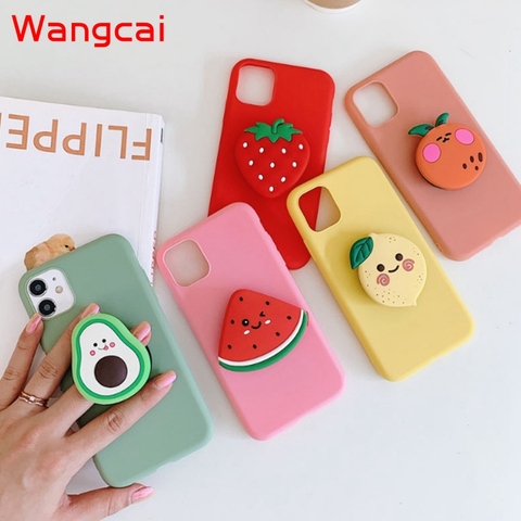 For Vivo Y20 Y9S V17 S1 Z1 Pro S5 Y19 U3 Nex 3 A S IQOO Pro 5G Neo Y97 Y93 Y91C Case Fruit Avocado Orange Strawberry Peach Cover ► Photo 1/6