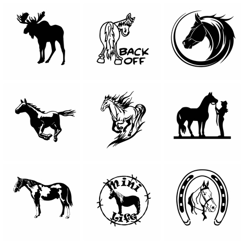 Free Shipping Horse Car Stickers For Cars Figure Diy Adhesive Window Waterproof Auto Sticker Decoration Accessories ► Photo 1/6