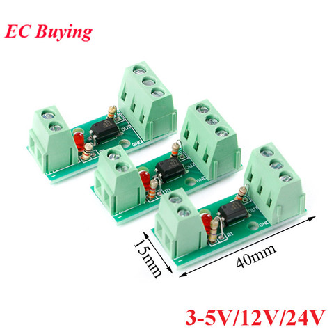 1 Channel Way Optocoupler Isolation Module PC817 EL817 3V-5V 12V 24V Photoelectric Isolator Rail Holder PLC Drive Motor Board ► Photo 1/6