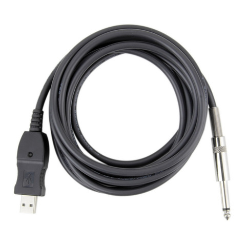 1pcs Drop Shipping 3M Guitar Bass 1/4'' USB TO 6.3mm Jack Link Connection Instrument Cable new ► Photo 1/6