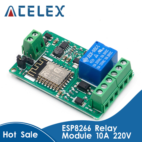 ESP8266 Relay Module 10A 220V Network Relay WIFI Module Input DC 7V~30V 4 Layers Board TVS Input Automatic Protection ► Photo 1/6