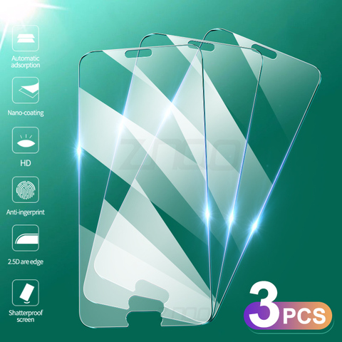 3Pcs Tempered Glass For Huawei P20 Pro P10 Plus P9 Glass Screen Protector Huawei P30 P20 P10 Lite P Smart Z 2022 Protective Film ► Photo 1/6