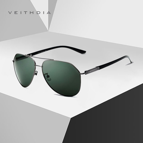 VEITHDIA 2022 Brand Men Stainless Steel Sunglasses Polarized UV400 Mirror Male Sun Glasses Women For Men Oculos de sol ► Photo 1/5