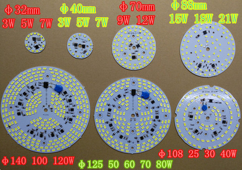 DIY LED 220v 5730 SMD dimmable led chip plate 30W WW CW integrated ic driver lamp panel Led PCB for Down Light bulb light ► Photo 1/6