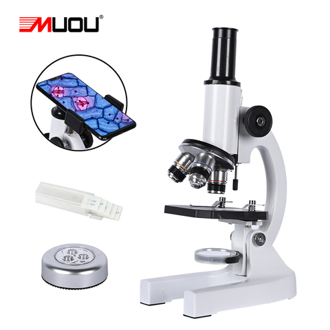 Zoom 640X 1280X 2000X HD Biological microscope Monocular student education laboratory LED light phone holder electronic eyepiece ► Photo 1/6