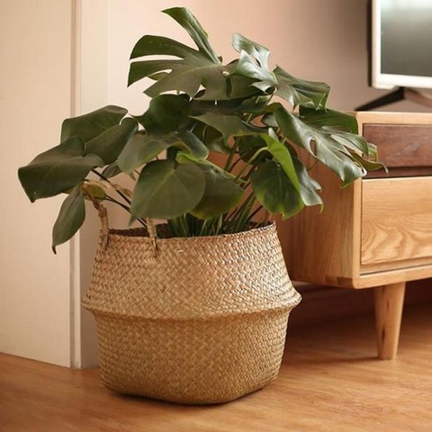 Seaweed Wicker Basket Rattan Hanging Flowerpot Flowerpot Dirty Clothes Dirty Clothes Basket Storage Basket   WF1015 ► Photo 1/5