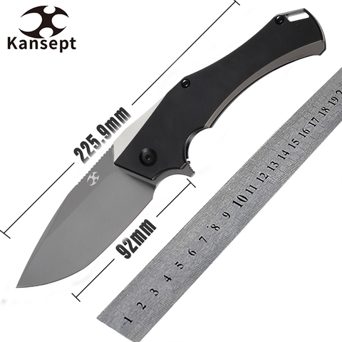 Kansept Folding Knives HELLX 3.6'' S35VN Blade Titanium Handle Pocket Knife Multi-tool K1008A2 for Hunting,Tactical ► Photo 1/6