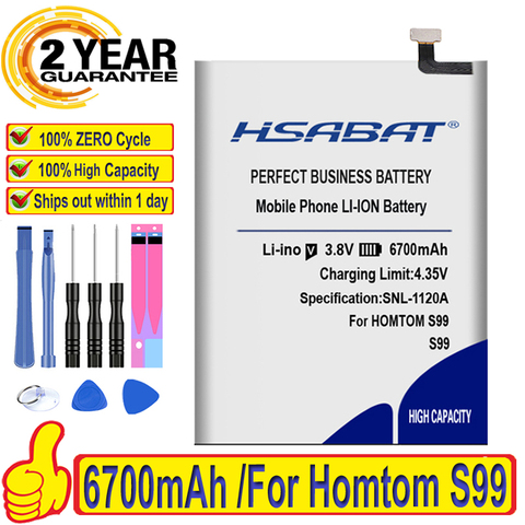 100% Original HSABAT 6700mAh Battery For HOMTOM S99 ► Photo 1/6
