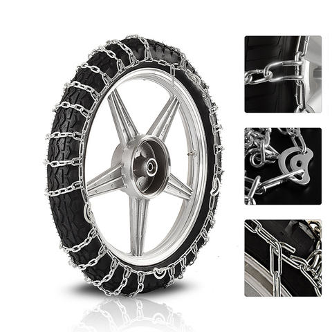 1 two-wheeled motorcycle snow chain bold encryption mud mountain road snow tire chain safety chain ► Photo 1/6