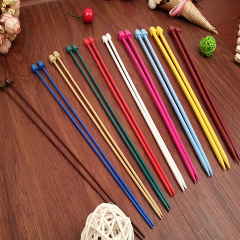 10PCS/set 25/35cm ABS&Inner core:Steel wire Stainless Single Pointed Knitting Needles set Crochet Hook Tool Craft 2.0mm-6.5mm ► Photo 1/5