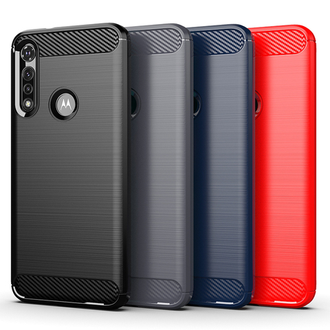For Motorola Moto G Fast Power Case Cover Moto G5S G6 G7 G8 G9 Plus Play Soft Rubber Shockproof Bumper Carbon Fiber Phone Case ► Photo 1/6