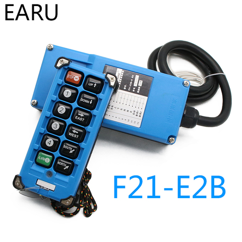 F21-E2B-8 Industrial Remote Controller Switches 6 Channels Keys Direction Button Hoist Crane Truck Radio Remote Control System ► Photo 1/6