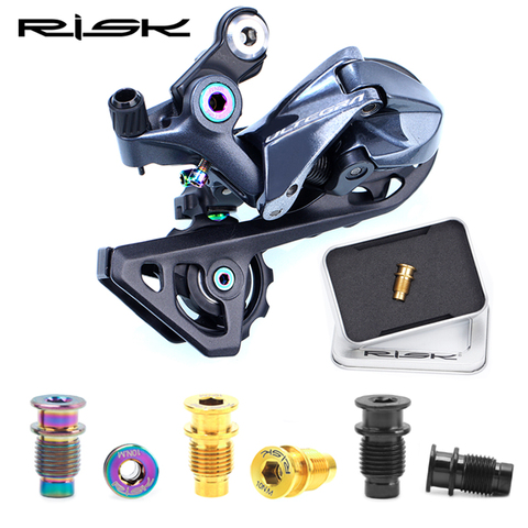 RISK RT113 Road Bike Bicycle Titanium Alloy R8000 Shift Rear Derailleur Rotation Shaft Bolt Fixing Screw Lightweight Hollow ► Photo 1/6