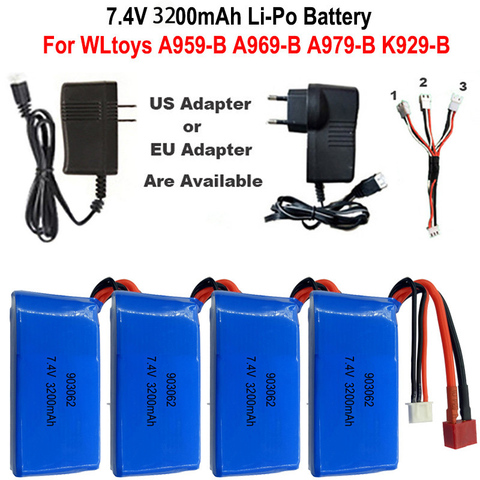 RC Car 7.4V 1500mAh Battery Lipo Battery For WLtoys A959-b/A969-b