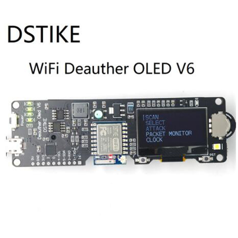 DSTIKE WiFi Deauther OLED V6 ESP8266 Development Board 18650 Battery Polarity Protection Case Antenna  4MB ESP-07 I1-005 ► Photo 1/6
