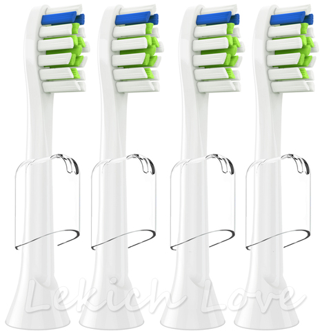 4 Pcs Toothbrush Heads with Protective Covers for Philips Sonicare Brush Heads Fit for 2 Series 3 Series Gum Health DiamondClean ► Photo 1/6