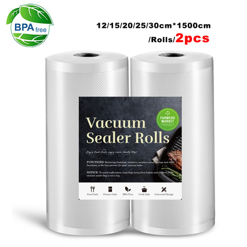 2 PCS LIFE Kitchen Food Vacuum Bag Storage Bags For Vacuum Sealer Food 12/15/20/25/30cm*1500cm Factory Outlet ► Photo 1/6