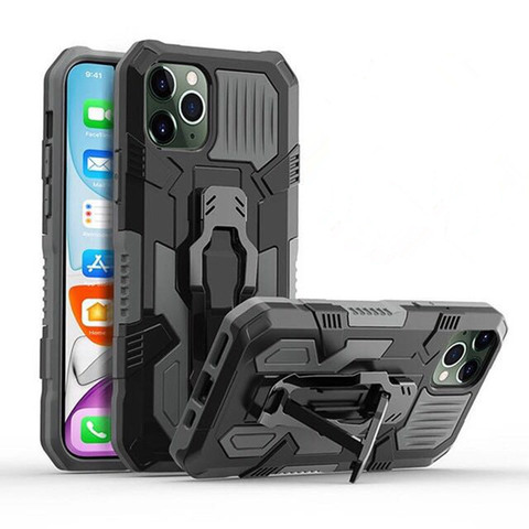 Rugged Hybrid Armor Magnetic Bracket Case For iPhone 12 11 Pro XS MAX XR 6 7 8Plus SE 2022 With Belt Clip Shockproof Armor Cover ► Photo 1/6