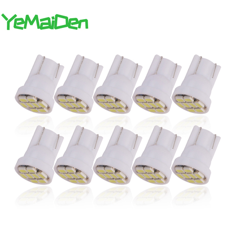 10x Car Interior Dome Reading Light T10 W5W 5W5 LED Bulb 12V 6000K 1206 6 SMD Super Bright White Auto Clearance Wedge side Lamps ► Photo 1/6