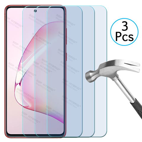 3Pcs Tempered Glass For Samsung Galaxy Note10 Note 10 S10 lite 10lite S10lite Protection Film HD Shield Sklo Light Full Cover ► Photo 1/6