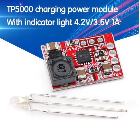 TP5000 4.2V/3.6V 1A Lithium Battery Charging Board Charger Module 4.2V 3.6V LiPo Li-ion Iron Phosphate Battery LED Indicator ► Photo 1/6