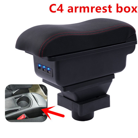 For Citroen C4 armrest box central Store content box Citroen armrest box products interior decoration Storage Center Console ► Photo 1/6