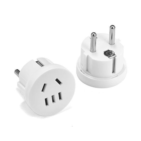 Cheap 1pcs Universal EU Plug Adapter International AU UK US To EU Euro KR Travel  Adapter Electrical Plug Converter Power Socket