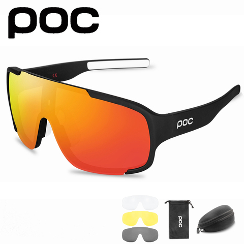 4 Lenses Set POC CRAVE Cycling Glasses Bike Sport Sunglasses Men Women Mountain Bicycle MTB Cycle Eyewear ► Photo 1/5