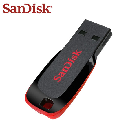 100% Original SanDisk Cruzer Blade CZ50 USB Flash Drive 128GB 64GB 32GB 16GB Pen Drive USB 2.0 флешка USB Stick Thumb Pendrive ► Photo 1/6